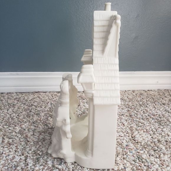 VINTAGE Partylite Christmas carol house ivory white candle tealight holder - Picture 4 of 4